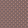 Printed Cotton GINZA Eggplant / Pink
